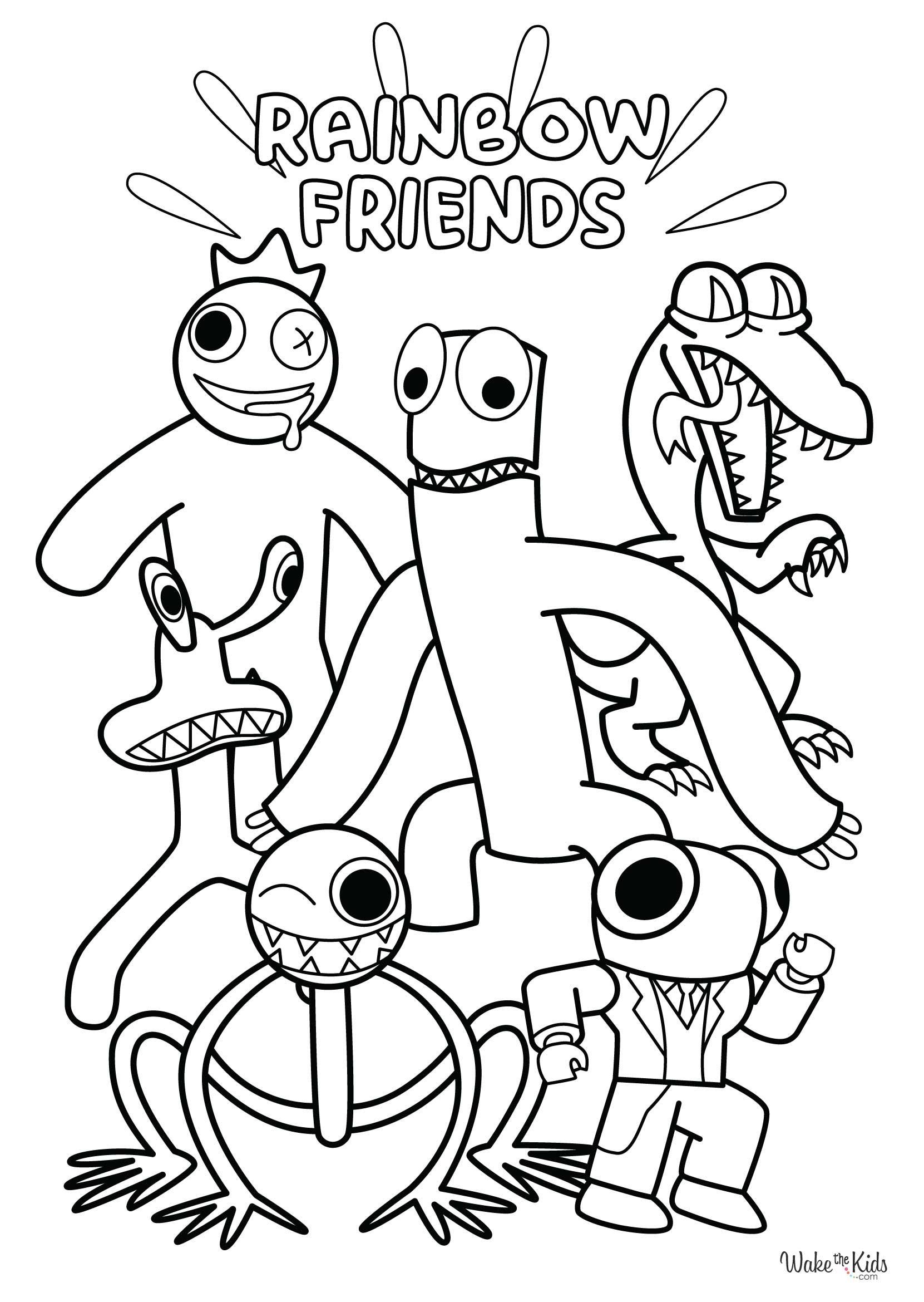 Rainbow Friends Coloring Pages Free Printable PDFs WakeTheKids Rainbow Friends Coloring Pages Free Printable PDFs WakeTheKids
