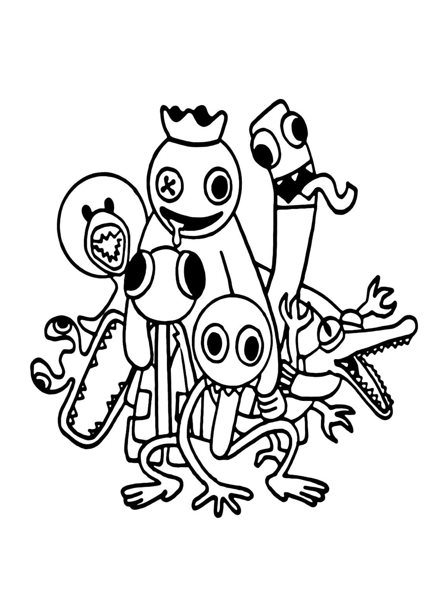 Rainbow Friends Some Very Zany Characters Rainbow Friends Coloring Pages Rainbow Friends Some Very Zany Characters Rainbow Friends Coloring Pages