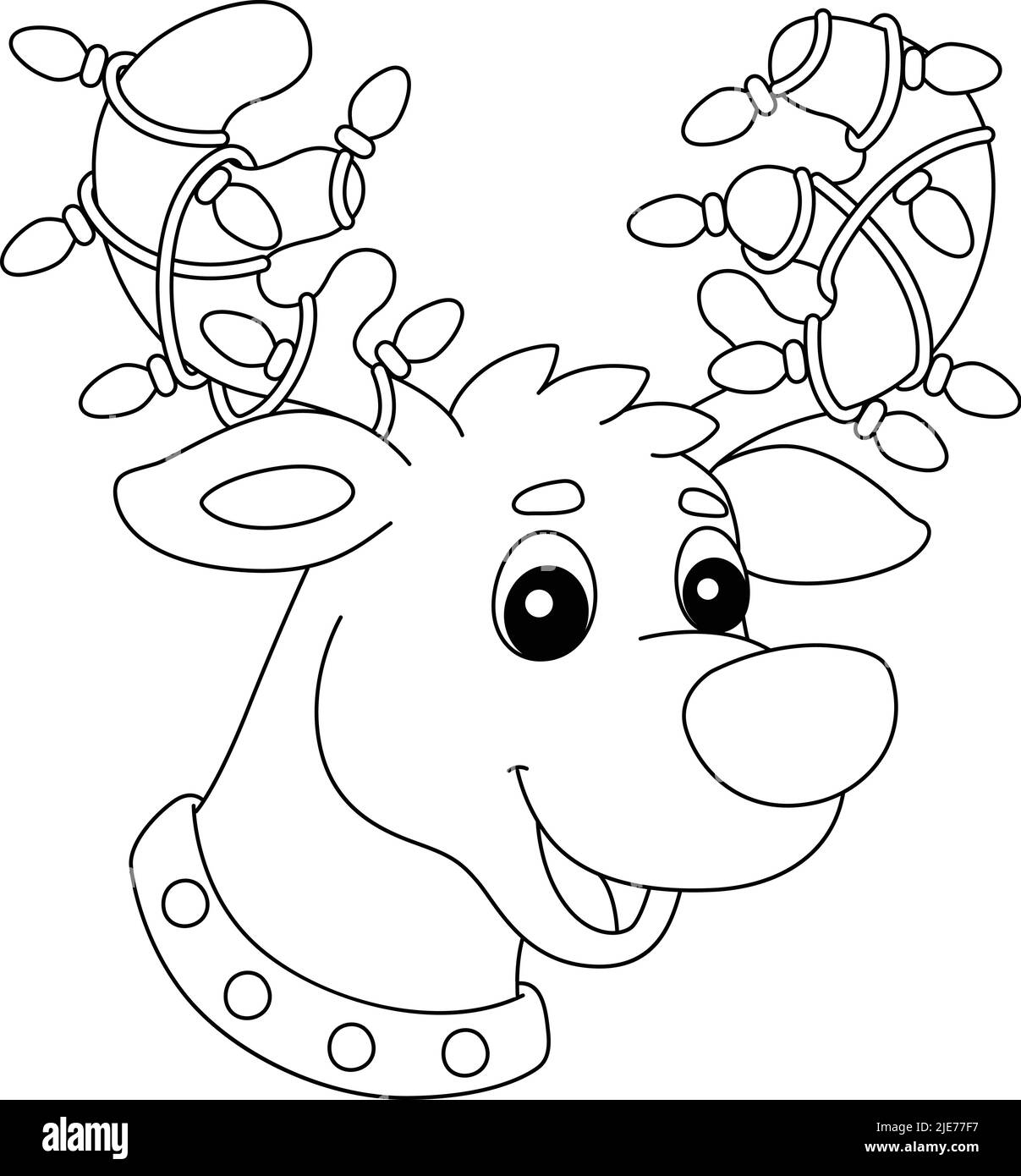 Reindeer Coloring Hi res Stock Photography And Images Alamy