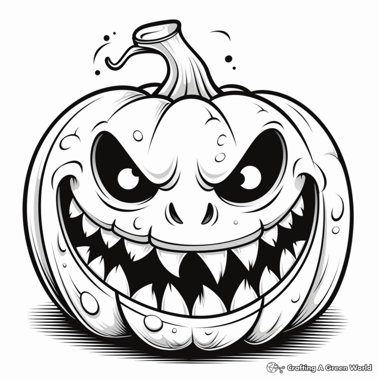 Scary Halloween Coloring Pages Free Printable 