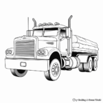 Semi Truck Trailer Coloring Pages Free Printable 