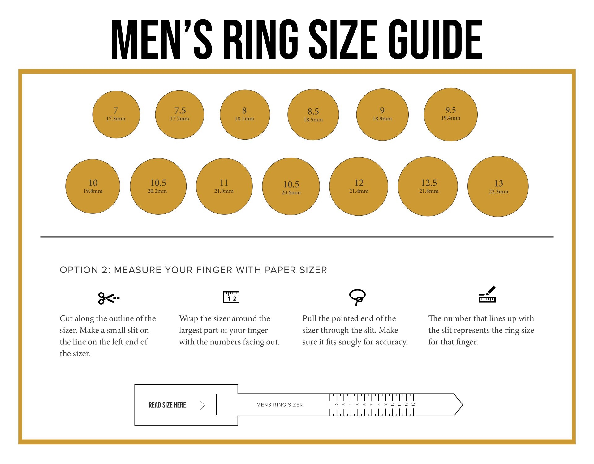 printable ring sizer chart printable ring sizer chart