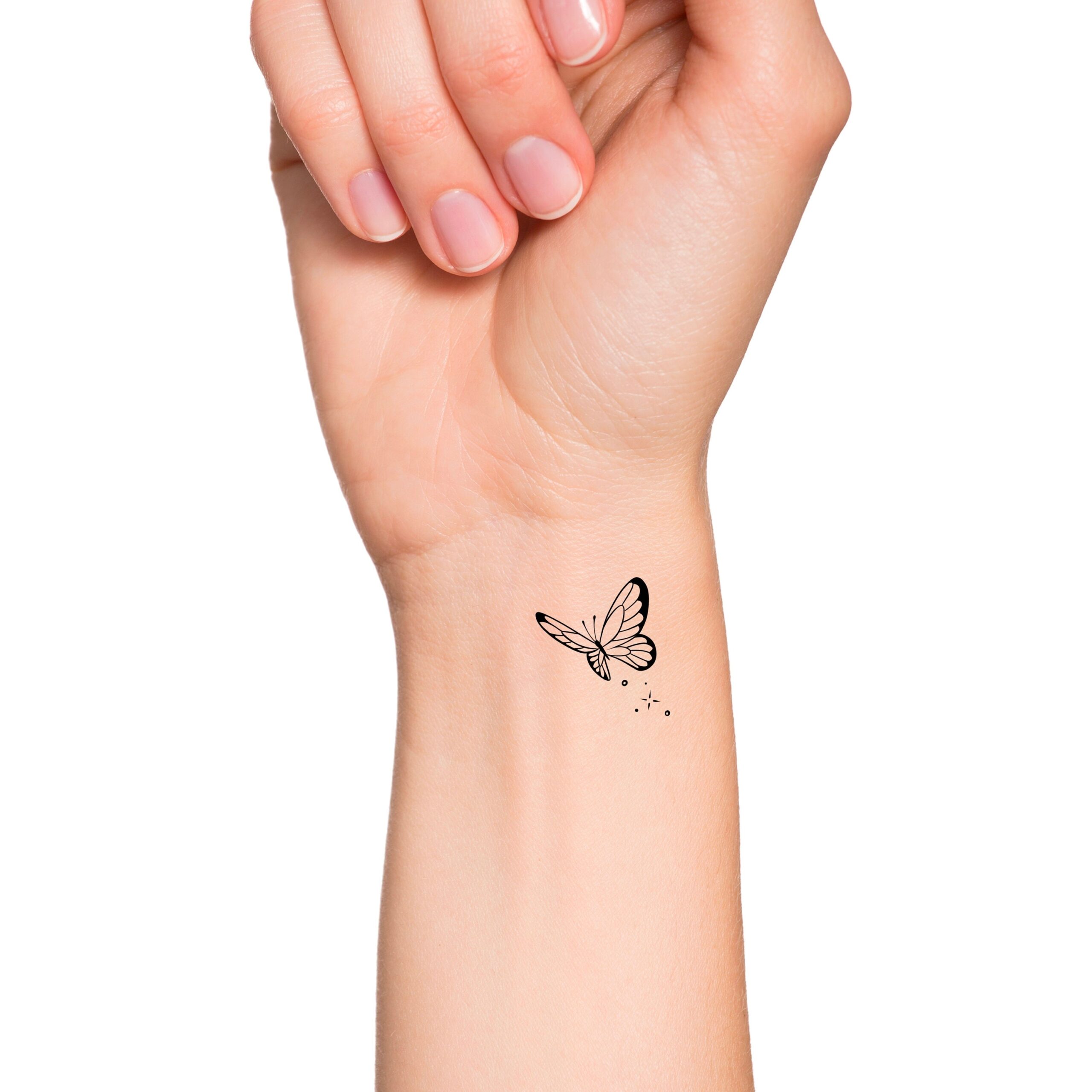 Small Butterfly Temporary Tattoo Wrist Tattoo Etsy Small Butterfly Temporary Tattoo Wrist Tattoo Etsy