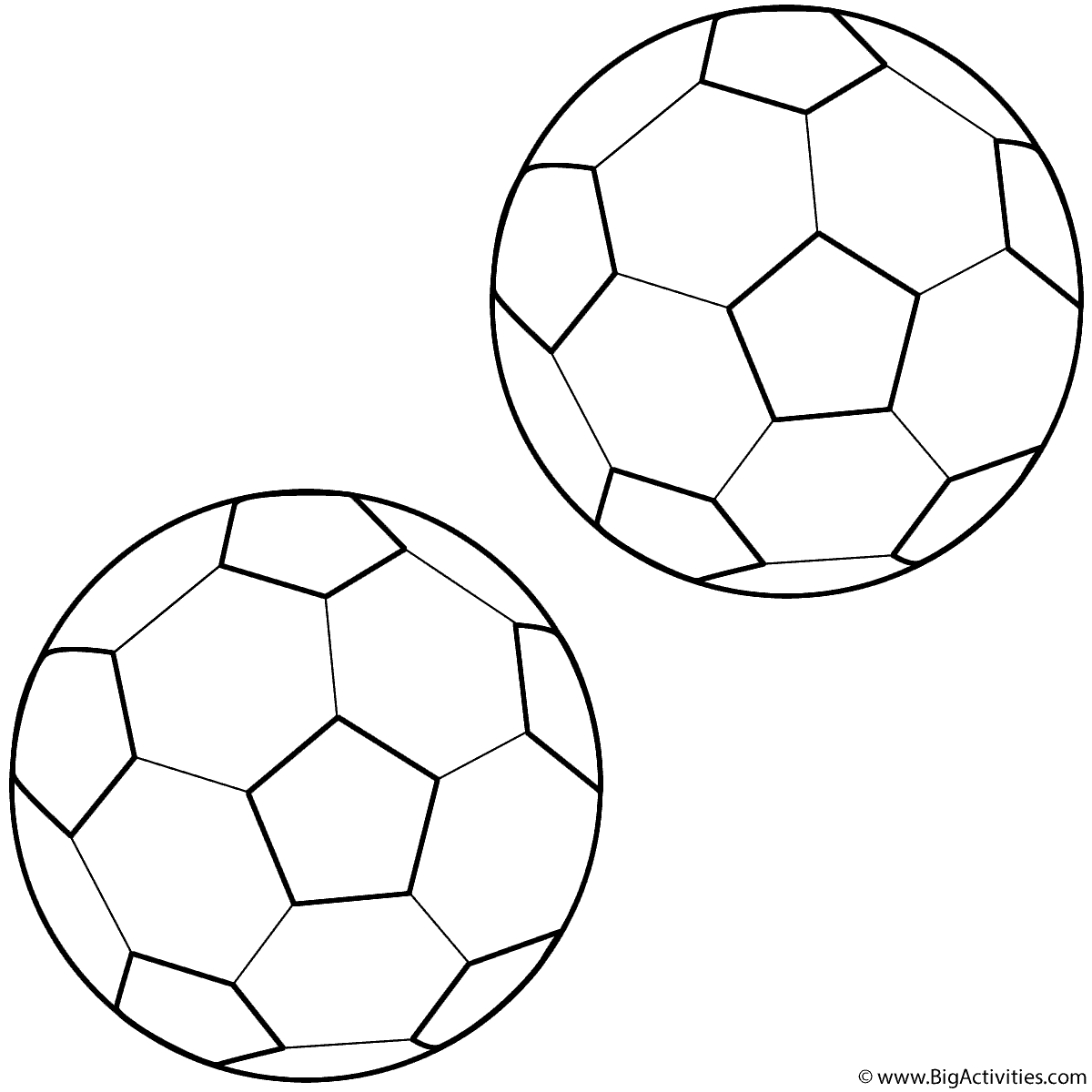 Soccer Balls Coloring Page World Cup 