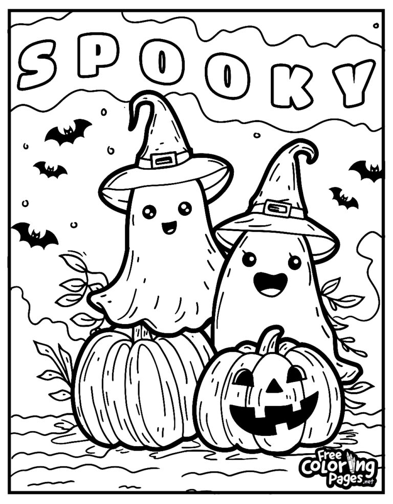 Spooky Halloween Coloring Pages Free Coloring Pages