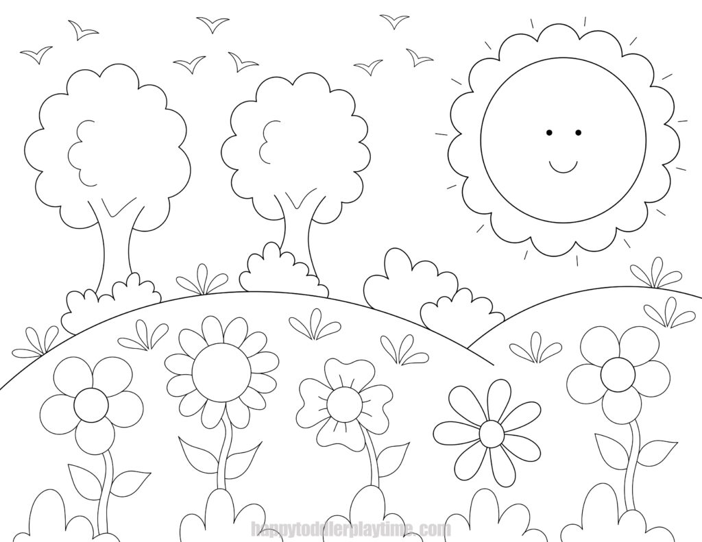 Spring Coloring Pages Happy Toddler Playtime Spring Coloring Pages Happy Toddler Playtime