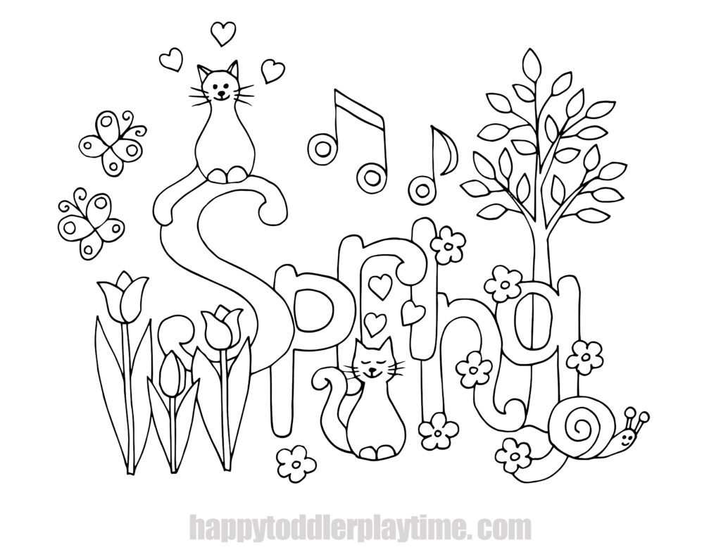 coloring pages spring