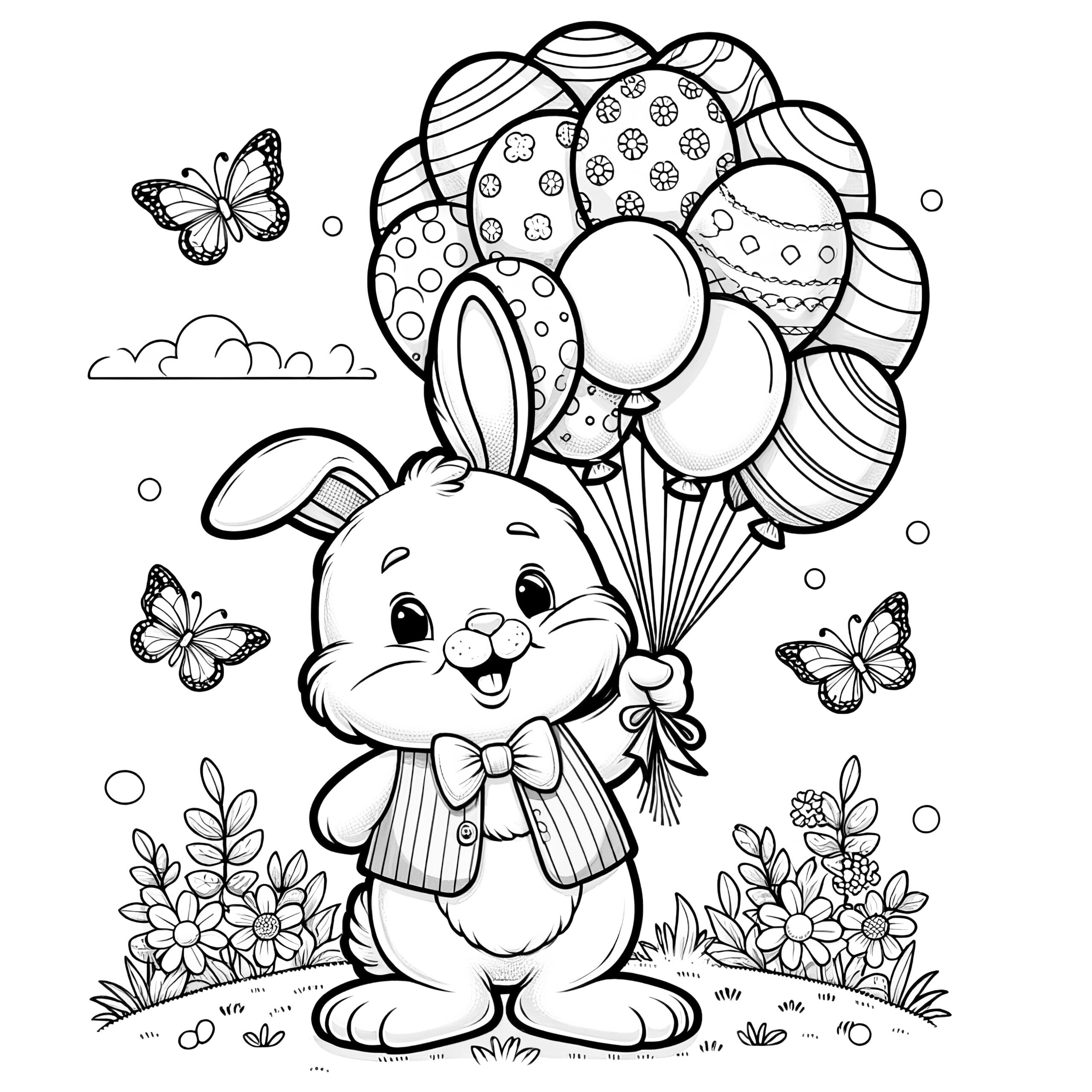 coloring pages easter bunny