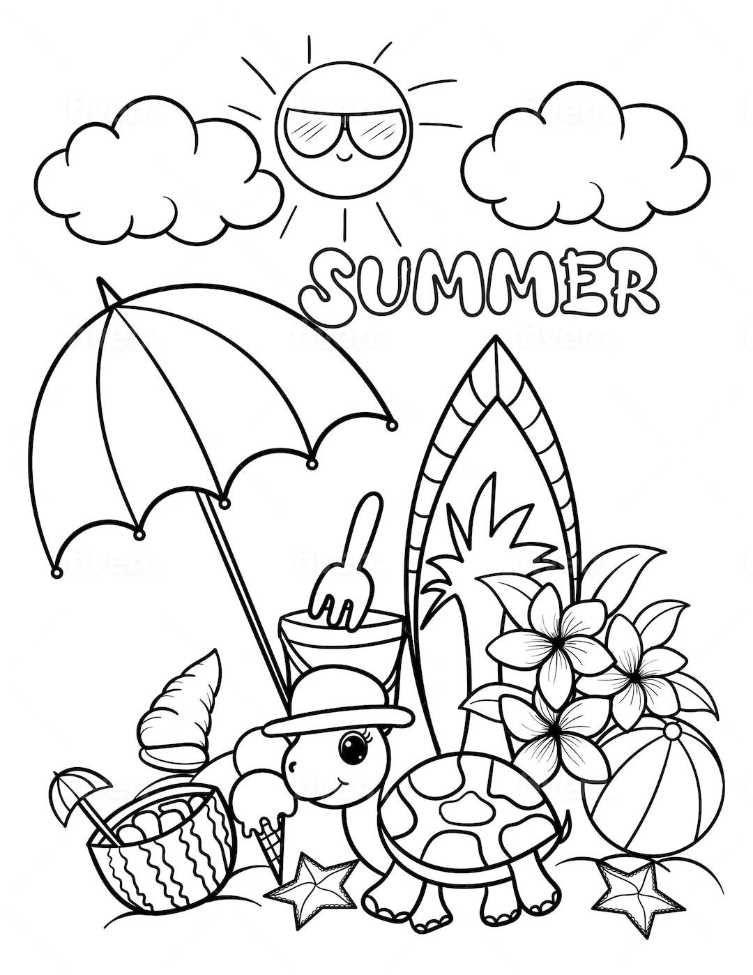 summer coloring pages free summer coloring pages free