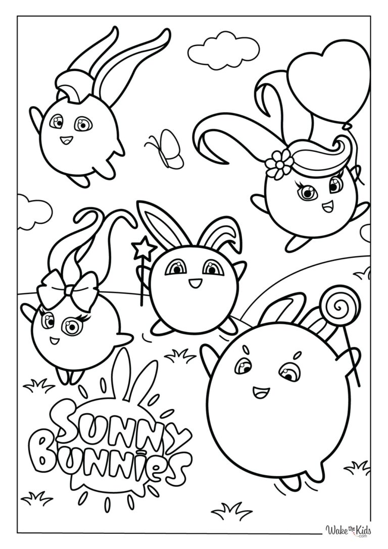 Sunny Bunnies Coloring Pages Free Printable PDFs WakeTheKids