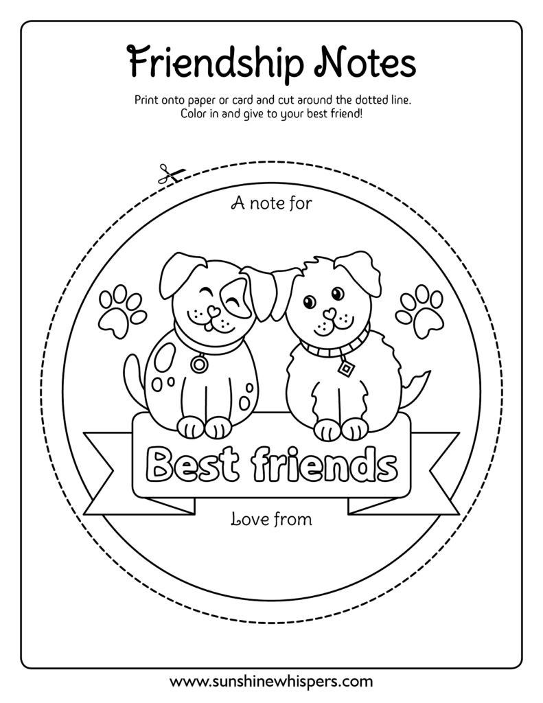 coloring pages for friendship