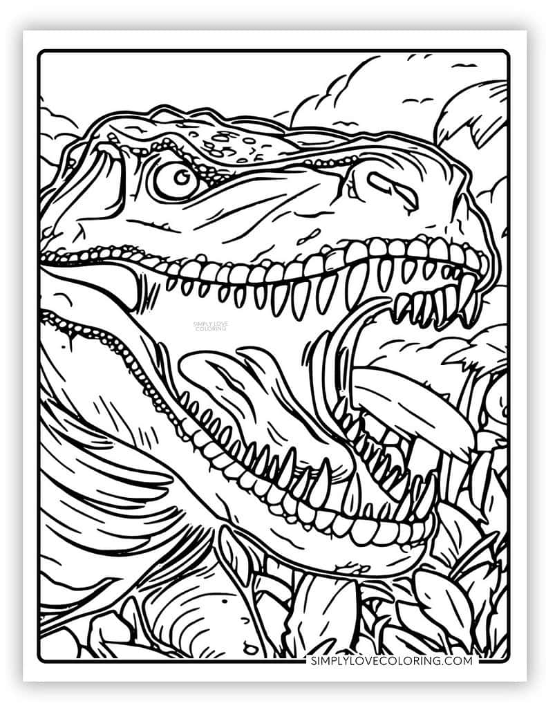 t rex coloring pages