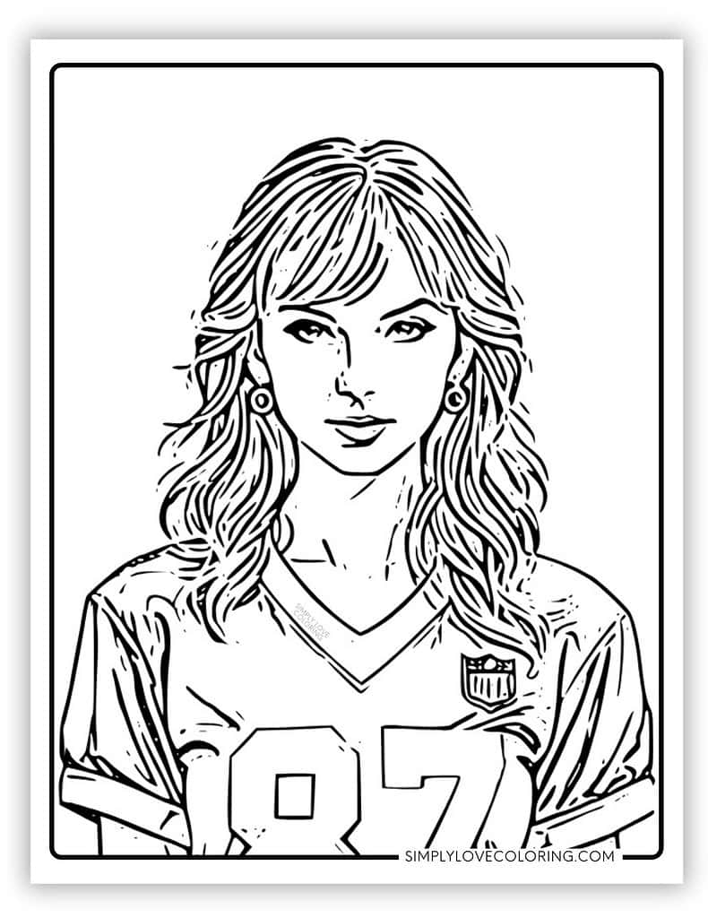 Taylor Swift Coloring Pages Free PDF Printables Simply Love Coloring