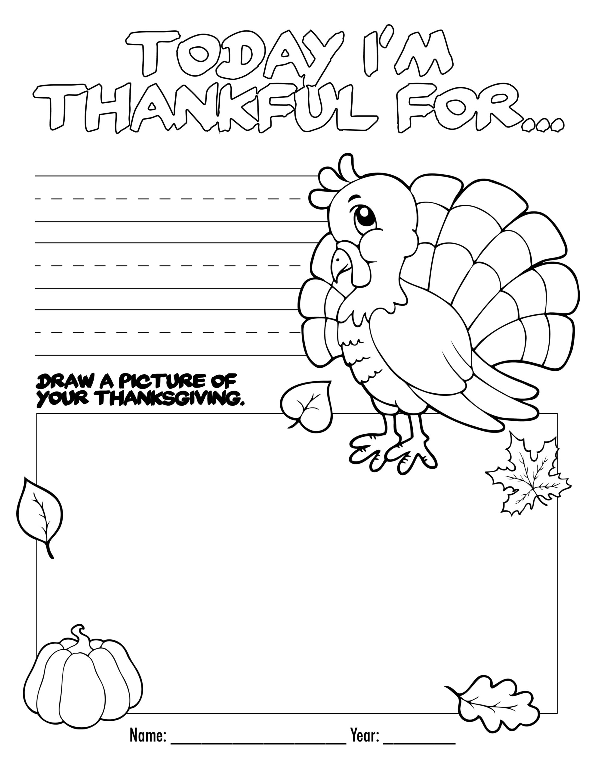 printable thanksgiving coloring pages