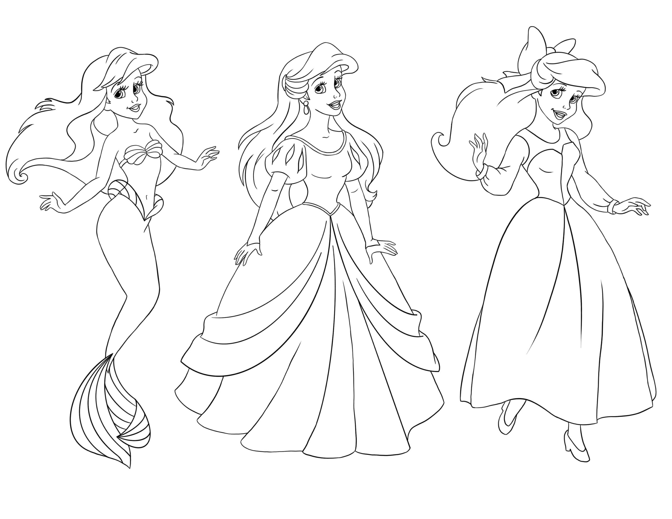 little mermaid ariel coloring pages
