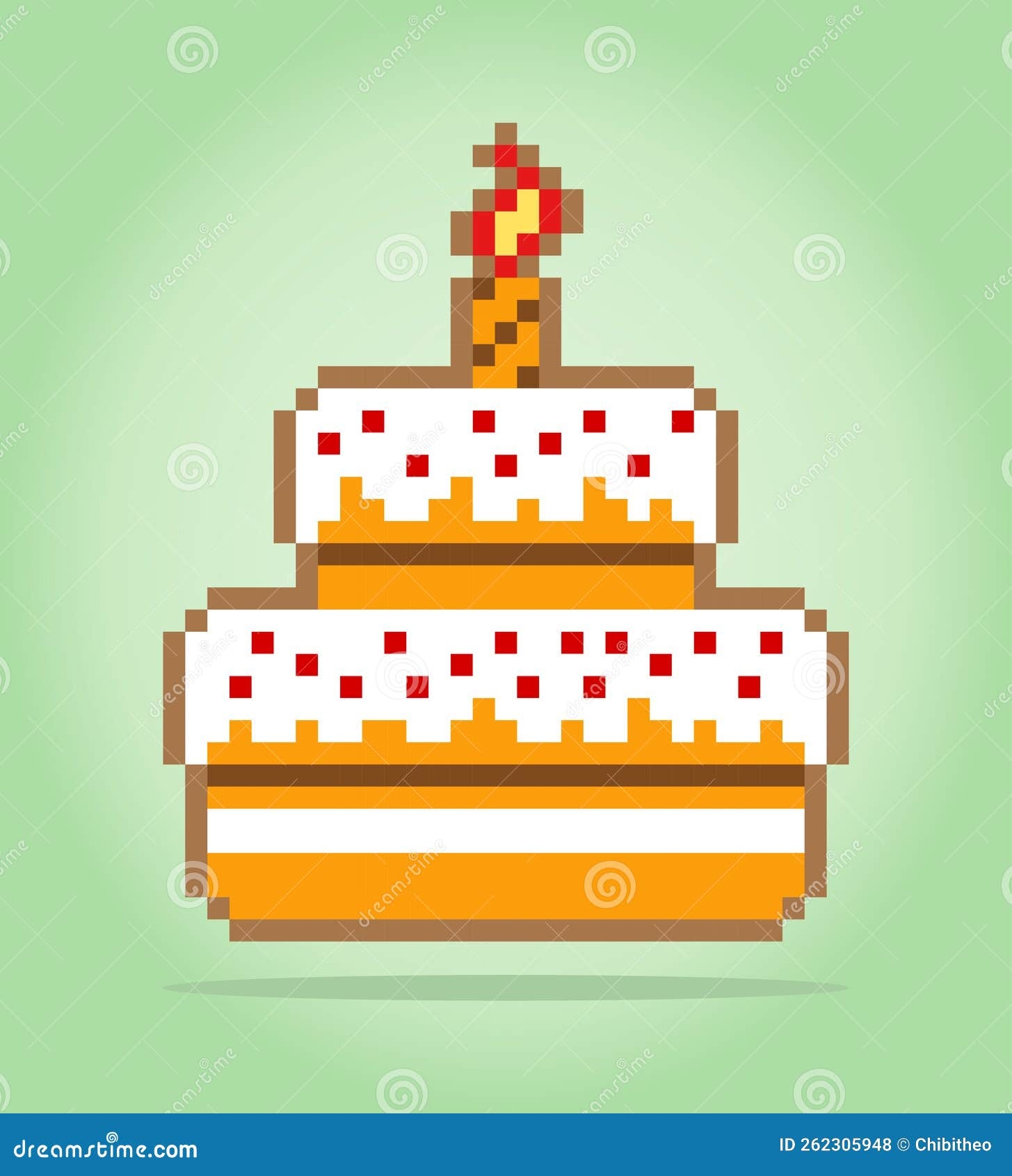 Torta De Cumplea os De P xeles De 8 Bits Elemento Alimentario En Vector Ilustraci n Del Vector Ilustraci n De Delicioso Viejo 262305948