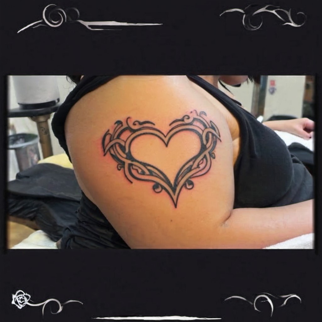 Tribal Heart Tattoo Design Suggestion Stable Diffusion Online Tribal Heart Tattoo Design Suggestion Stable Diffusion Online