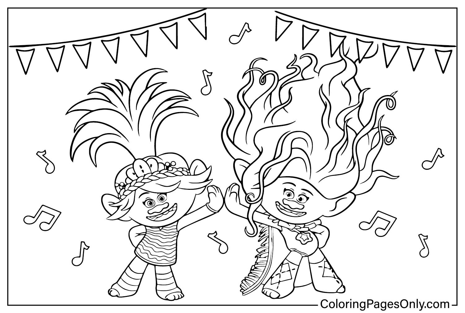 Trolls Band Together Coloring Pages