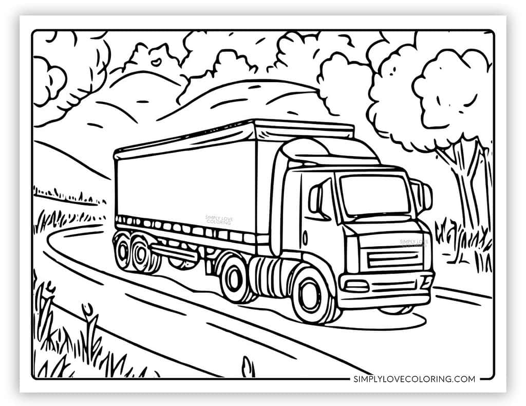 Truck Coloring Pages Free PDF Printables Simply Love Coloring Truck Coloring Pages Free PDF Printables Simply Love Coloring