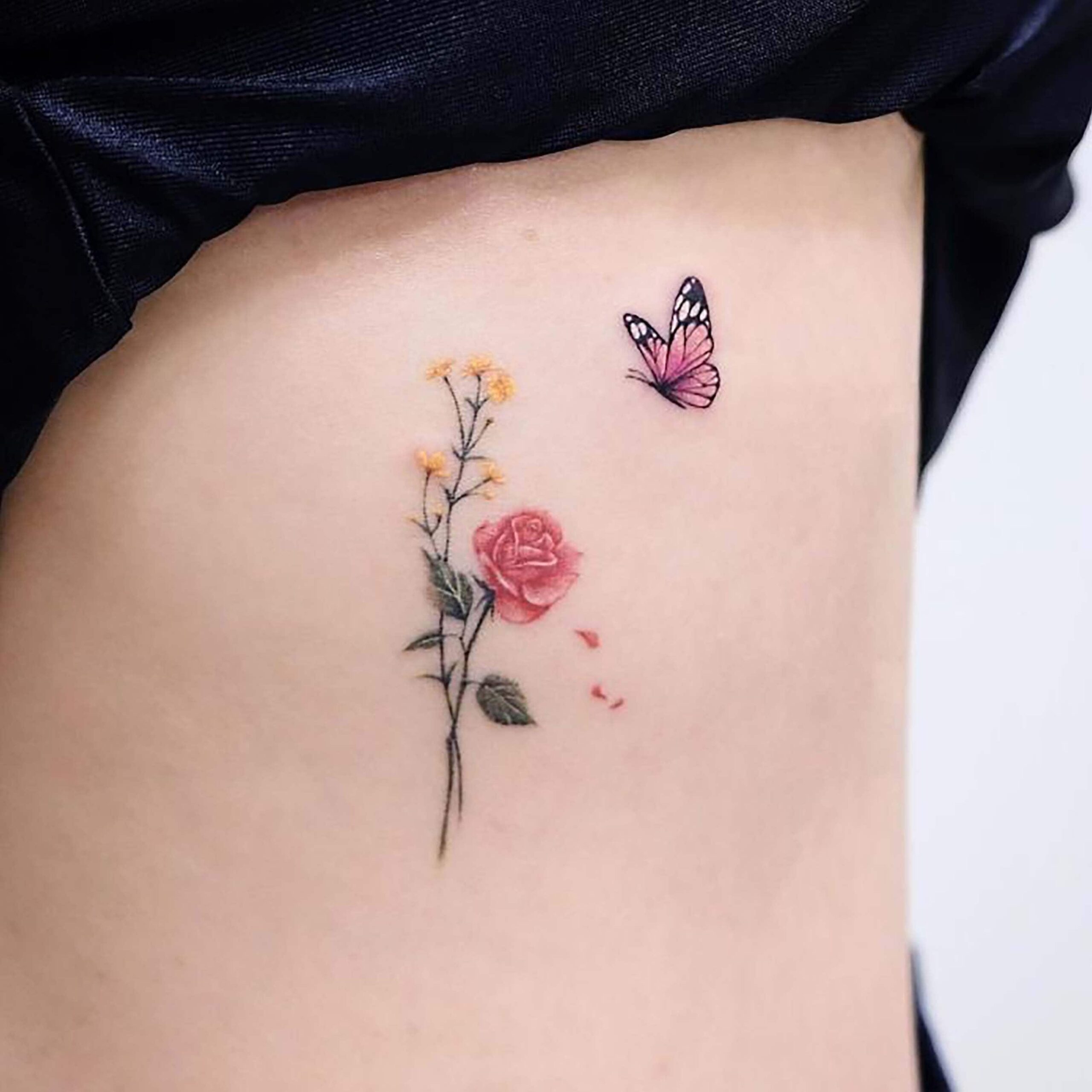butterfly with roses tattoos butterfly with roses tattoos