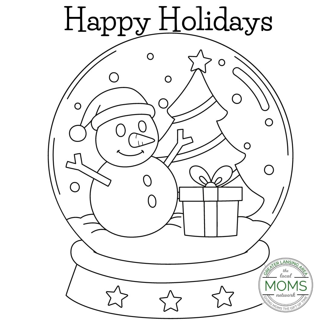 winter holiday coloring pages