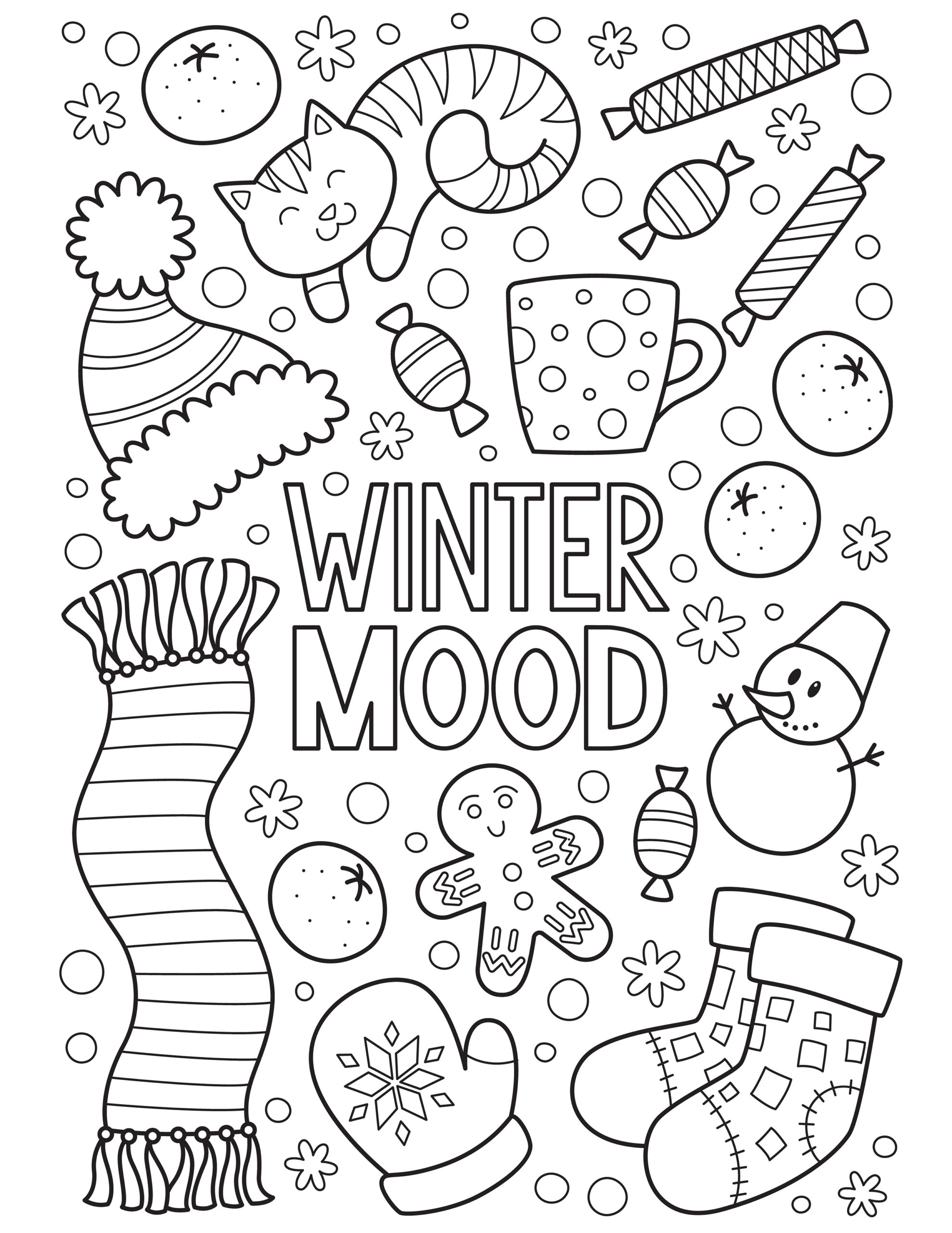 childrens winter coloring pages