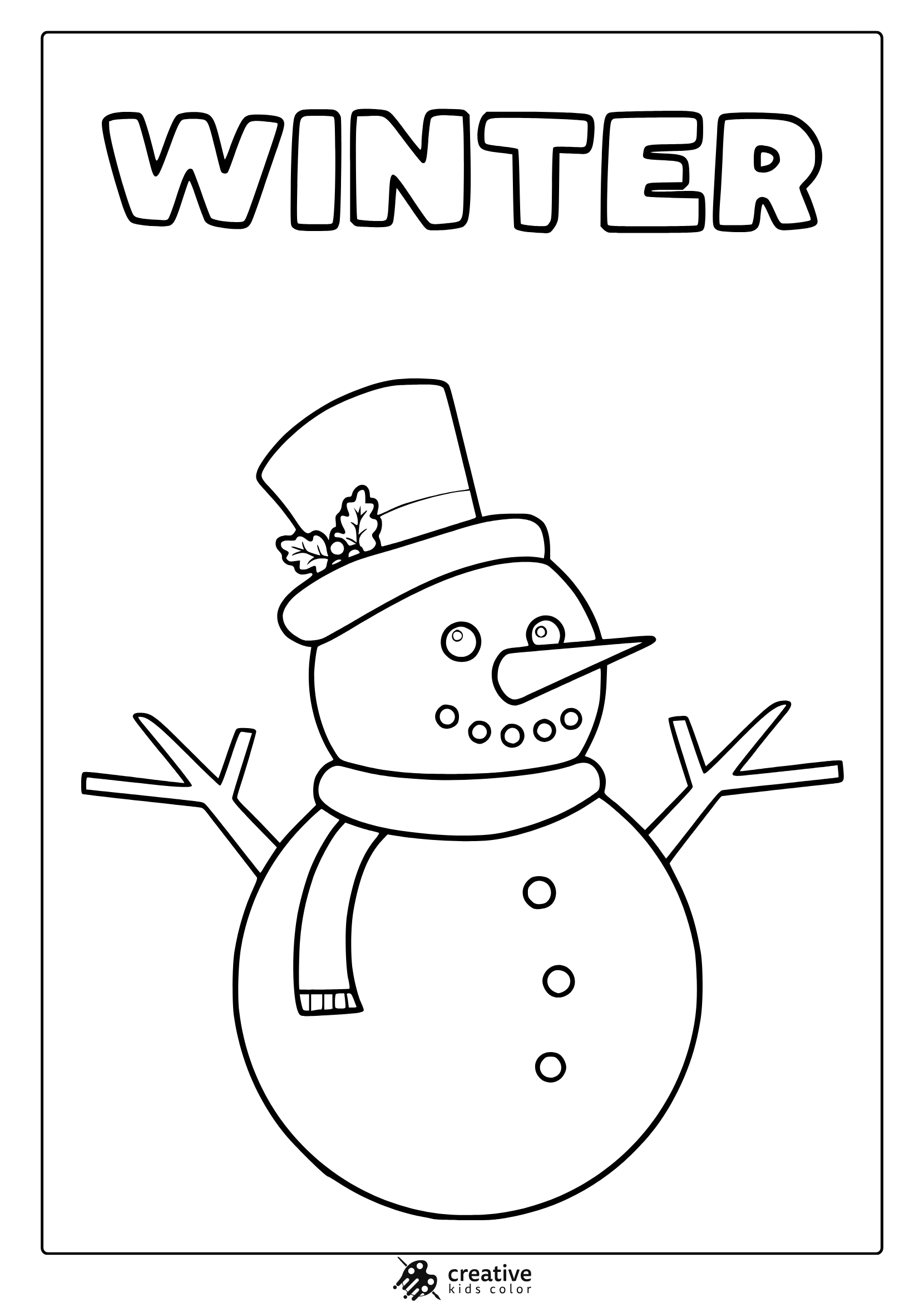 Winter Coloring Pages Free Printable PDFs 