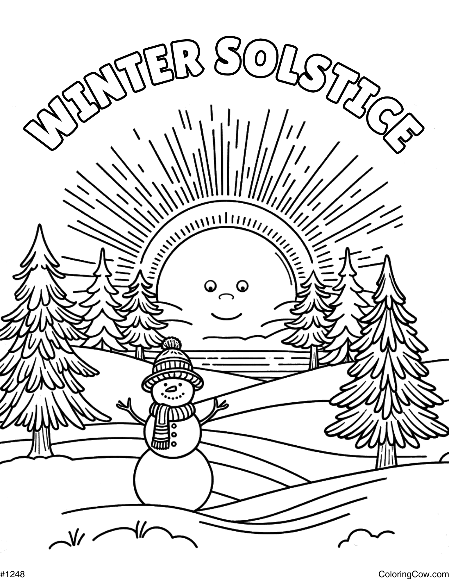 Winter Solstice Coloring Page