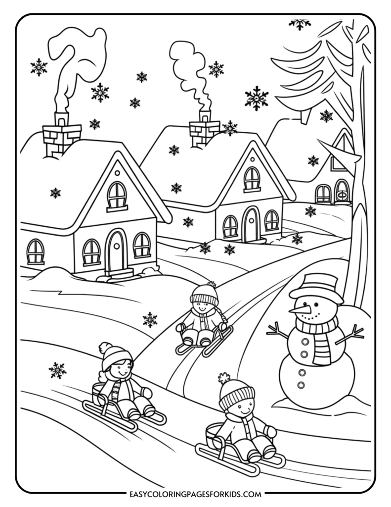 winter coloring pages printable