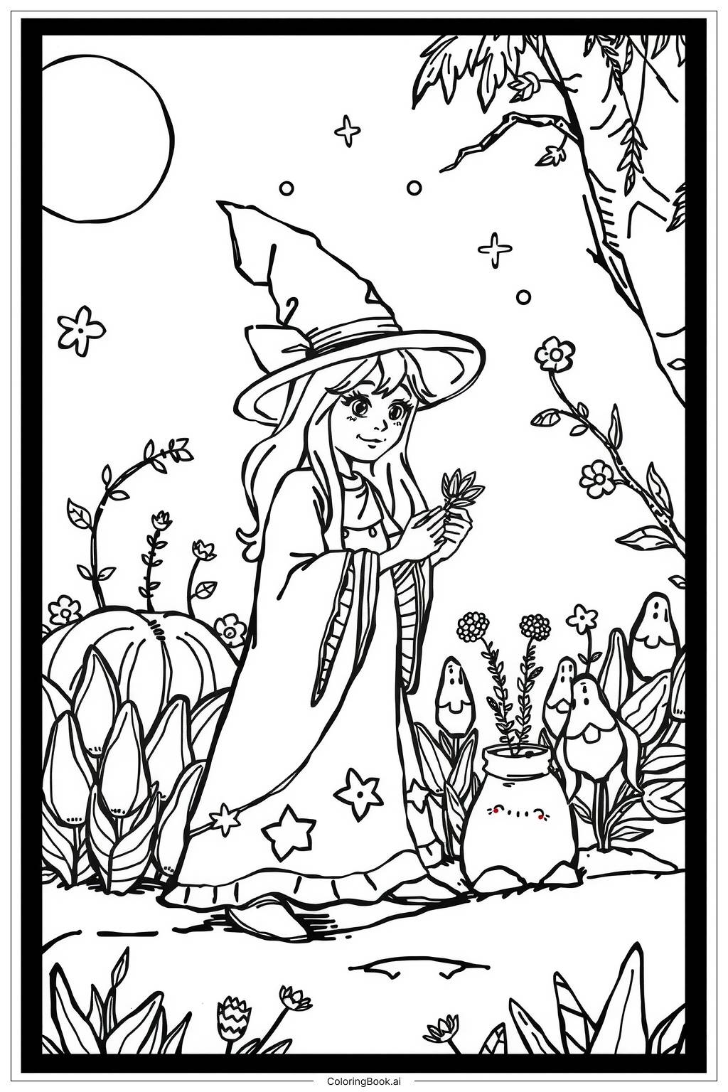 coloring pages of witches