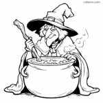Witches Coloring Pages Free Printable Witch Coloring Sheets
