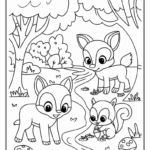 Woodland Animals Coloring Pages 4 Free Printable Pages Cute Animals Coloring Pages