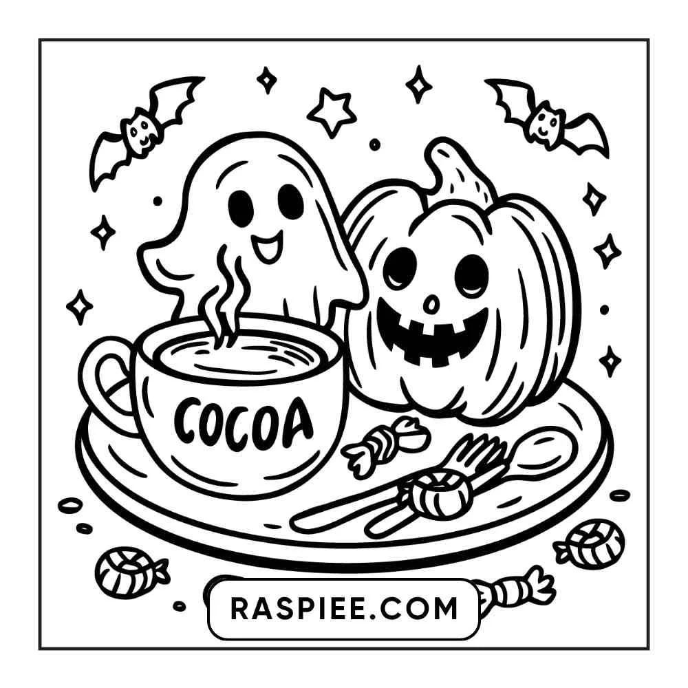 100 Bold And Easy Cute Halloween Coloring Pages Printable PDF Instant RASPIEE 100 Bold And Easy Cute Halloween Coloring Pages Printable PDF Instant RASPIEE