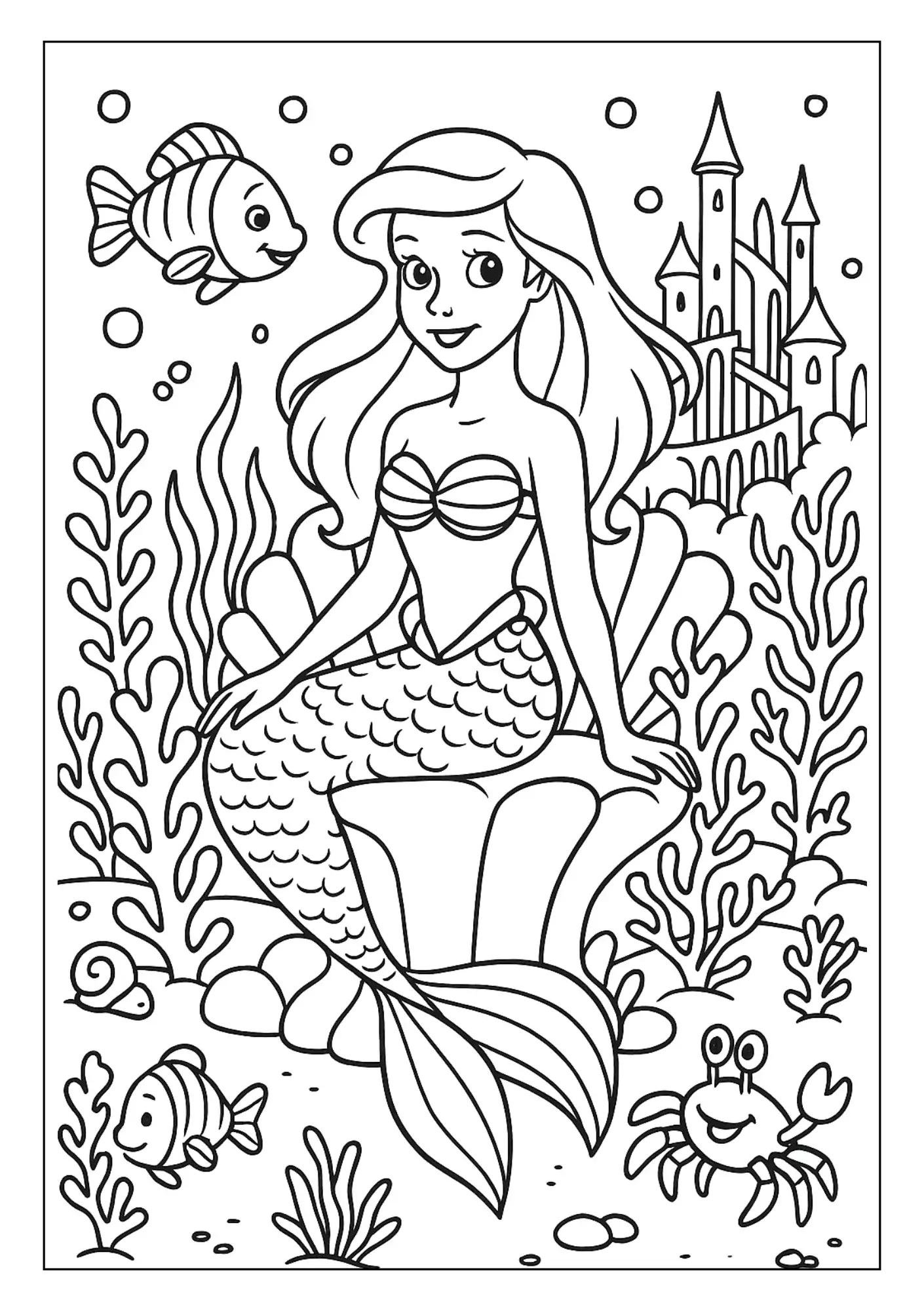 ariel pictures to color ariel pictures to color