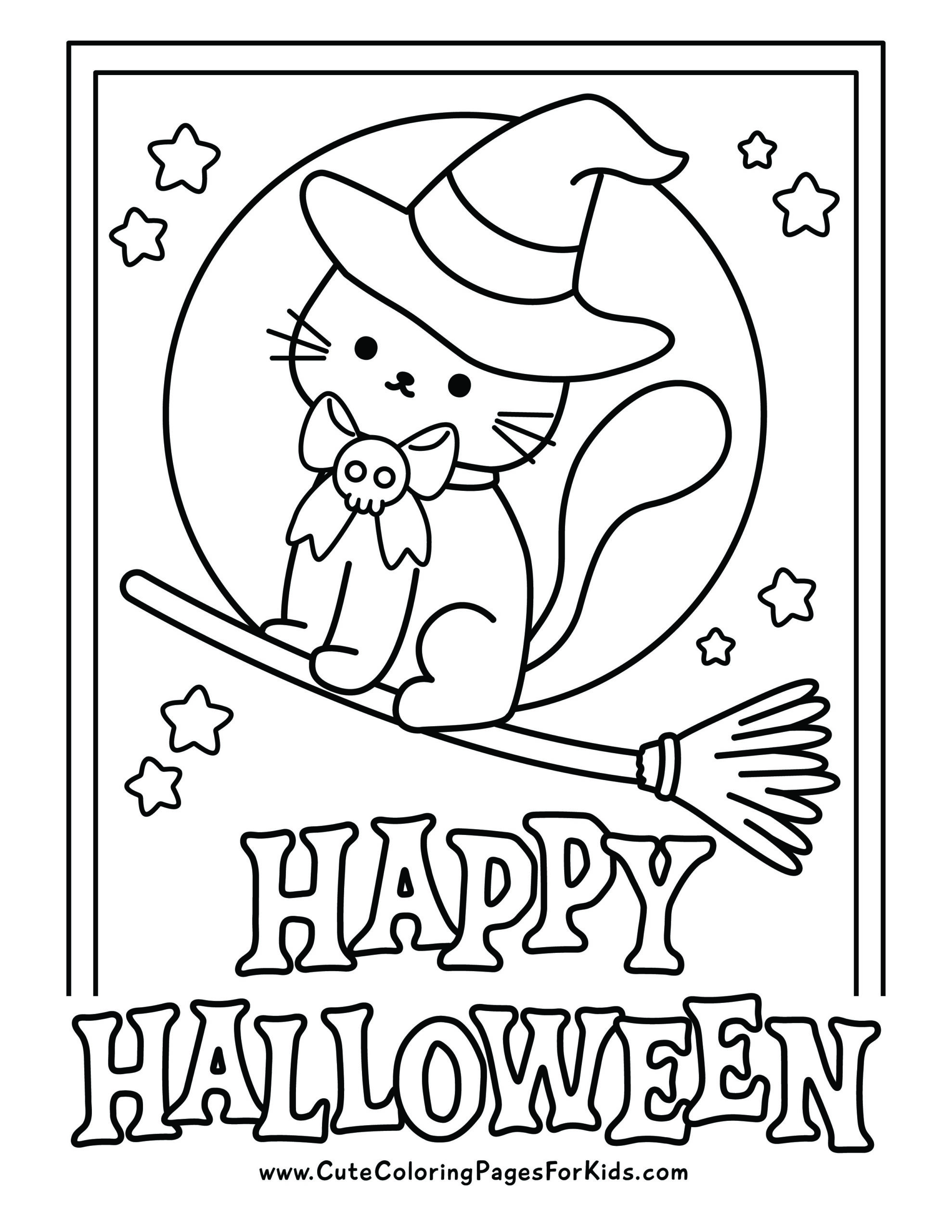 18 Cute Halloween Coloring Pages Free Printable PDFs Cute Coloring Pages For Kids 18 Cute Halloween Coloring Pages Free Printable PDFs Cute Coloring Pages For Kids