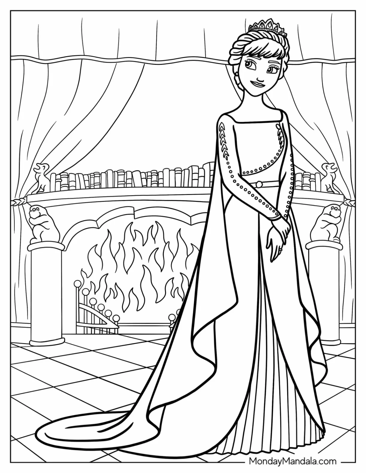 anna frozen coloring page anna frozen coloring page