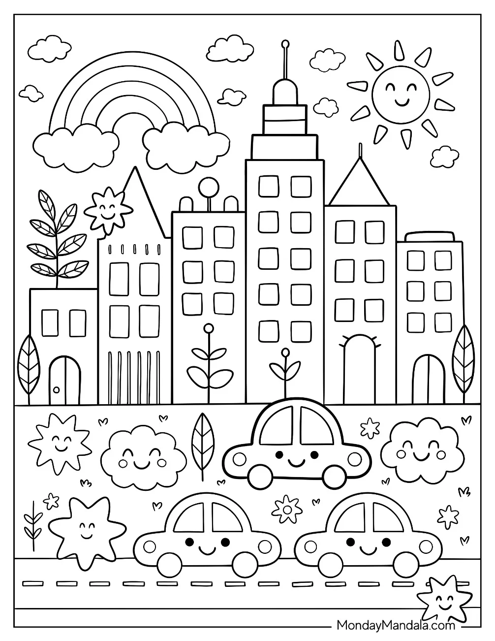city buildings to color printouts city buildings to color printouts