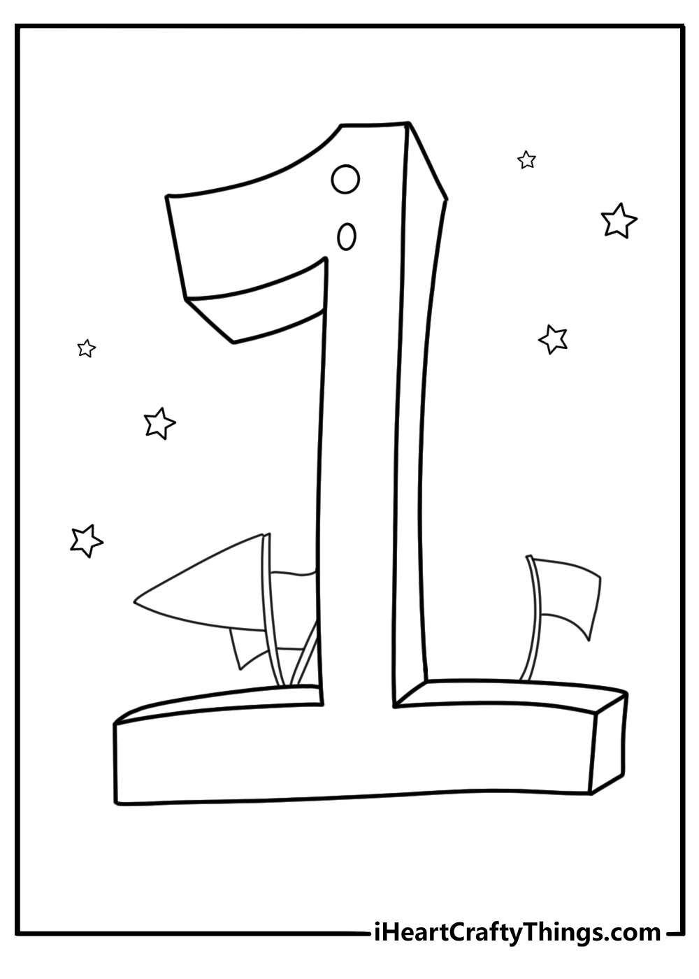 number 1 colouring page number 1 colouring page