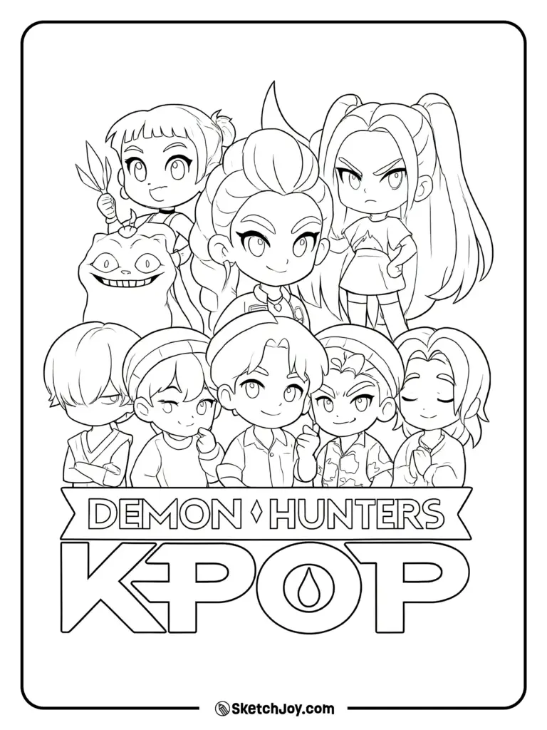 35 KPop Demon Hunters Coloring Pages Free Printable PDFs 