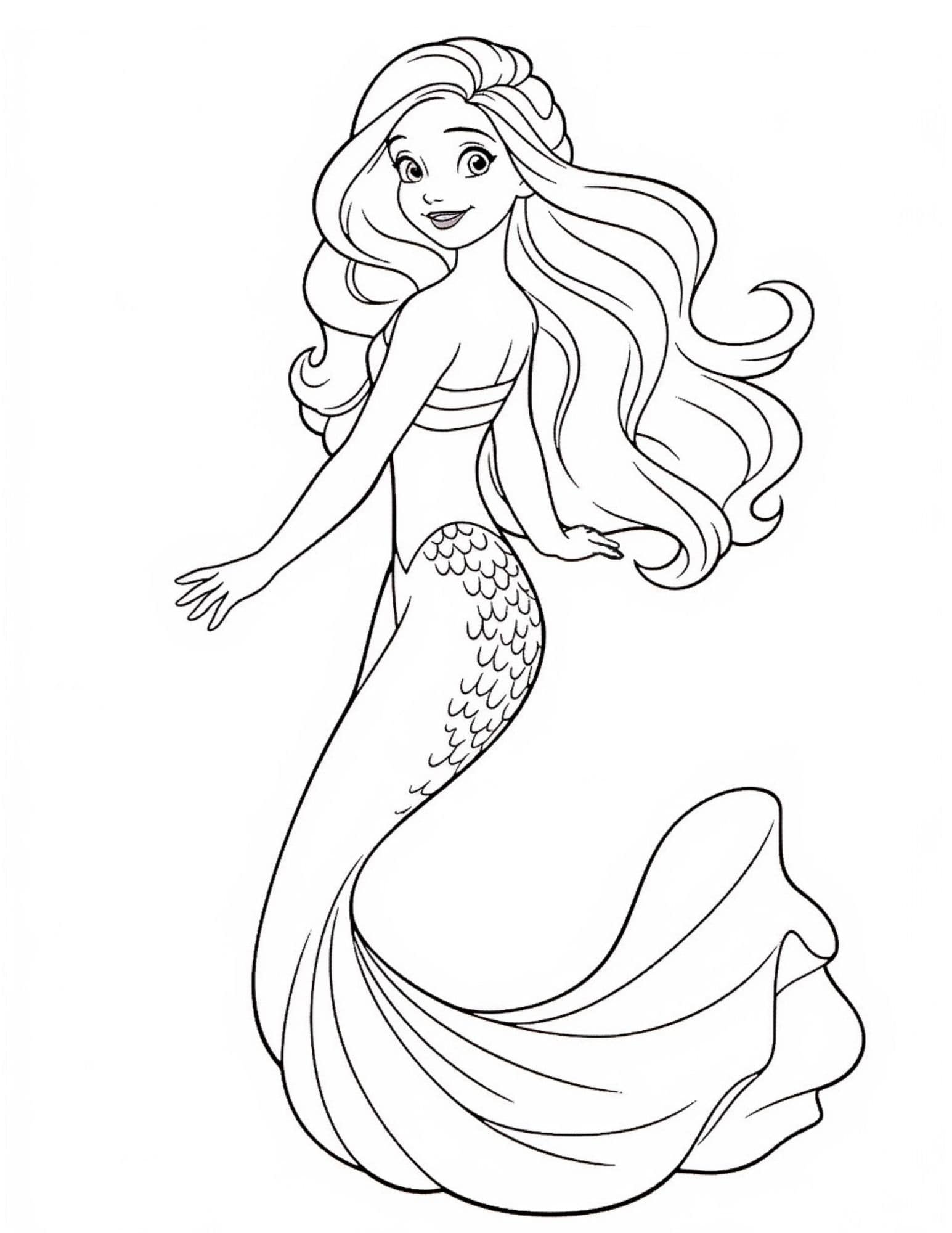 mermaid coloring sheet free mermaid coloring sheet free