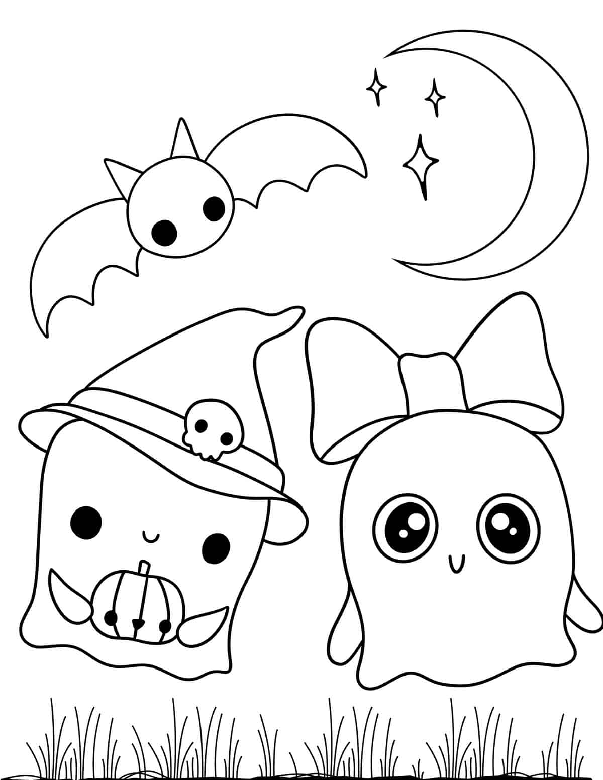 cute halloween colouring pages cute halloween colouring pages
