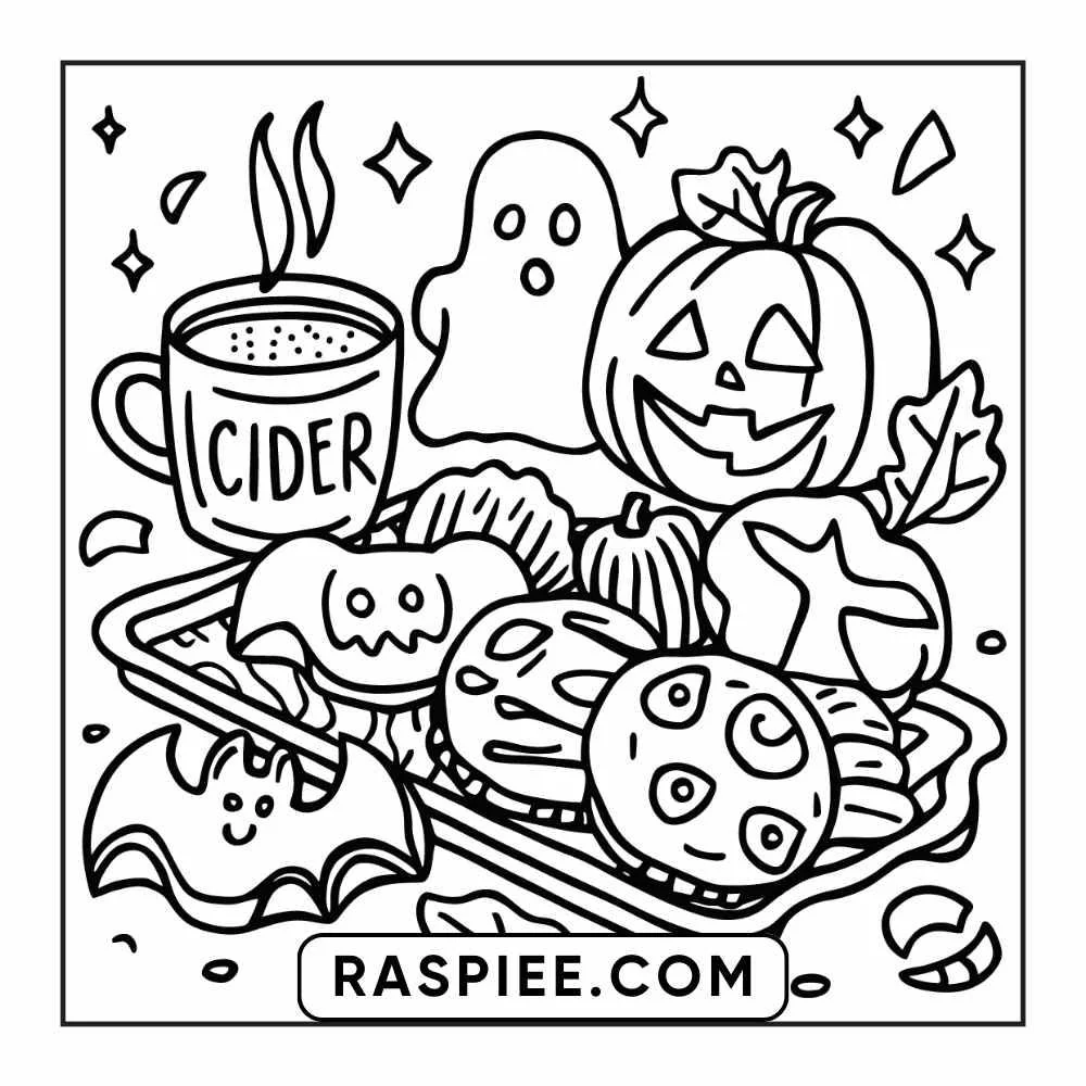 84 Cozy Halloween Bold Easy Coloring Pages Printable PDF Instant Download RASPIEE 84 Cozy Halloween Bold Easy Coloring Pages Printable PDF Instant Download RASPIEE