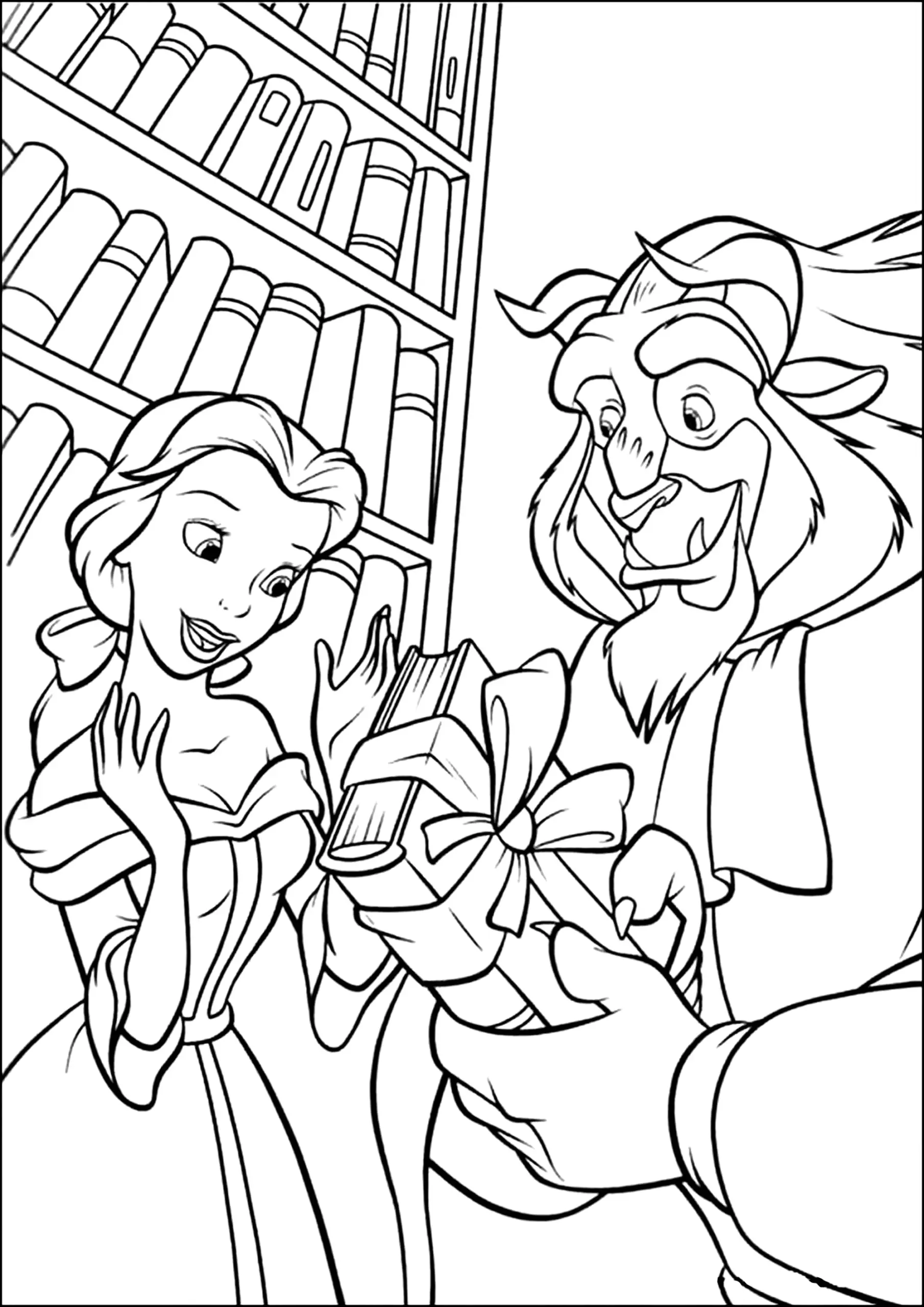 A Lovely Gift For Belle The Beauty And The Beast Coloring Pages A Lovely Gift For Belle The Beauty And The Beast Coloring Pages