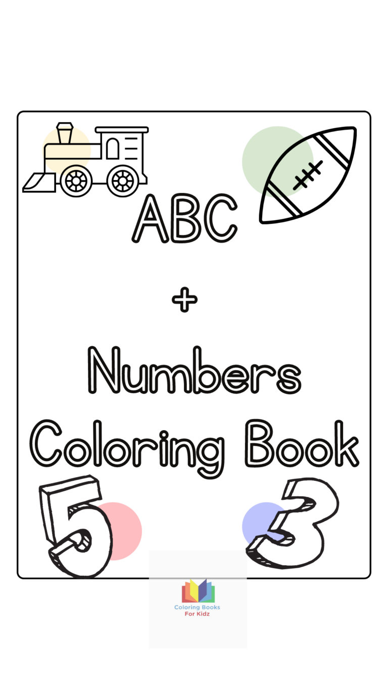 ABC Numbers Coloring Book Digital Coloring Book For Pre K Coloring Books For Kidz