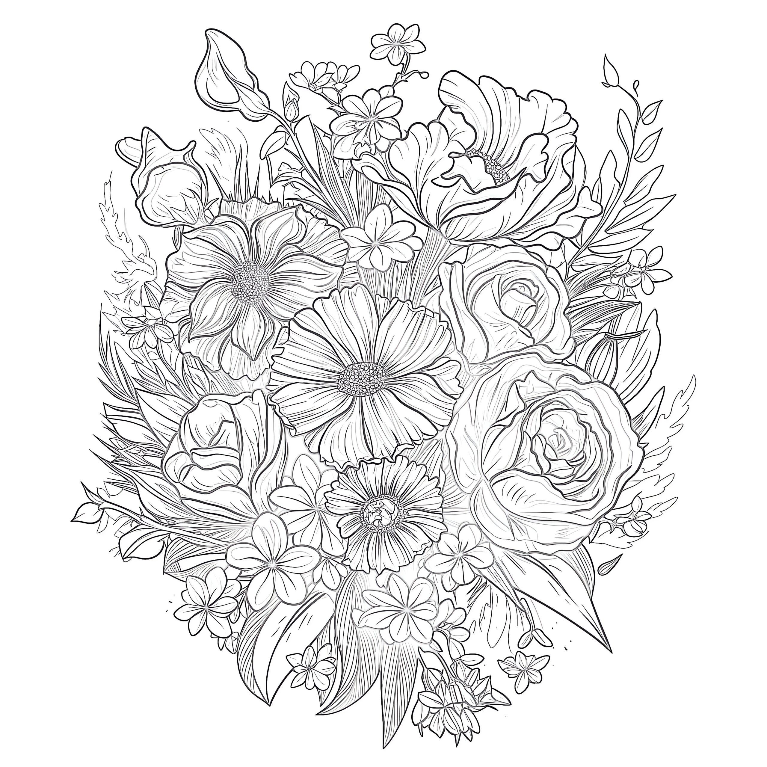 Adult Floral Coloring Pages Mimi Panda Adult Floral Coloring Pages Mimi Panda