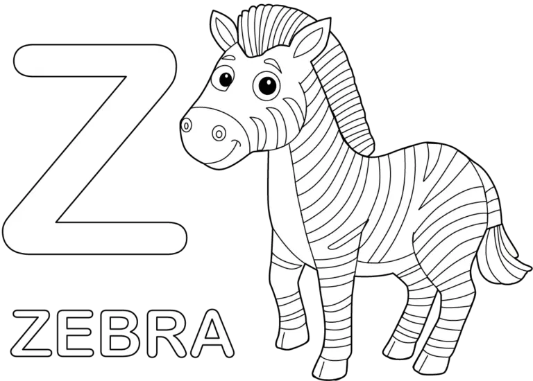 Alphabet Z Coloring Page Fun And Educational Printable For Kids