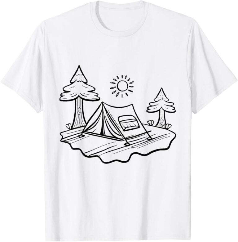 Amazon Tent Camp Camping Coloring And Painting Yourself Coloring T Shirt Clothing Shoes Jewelry