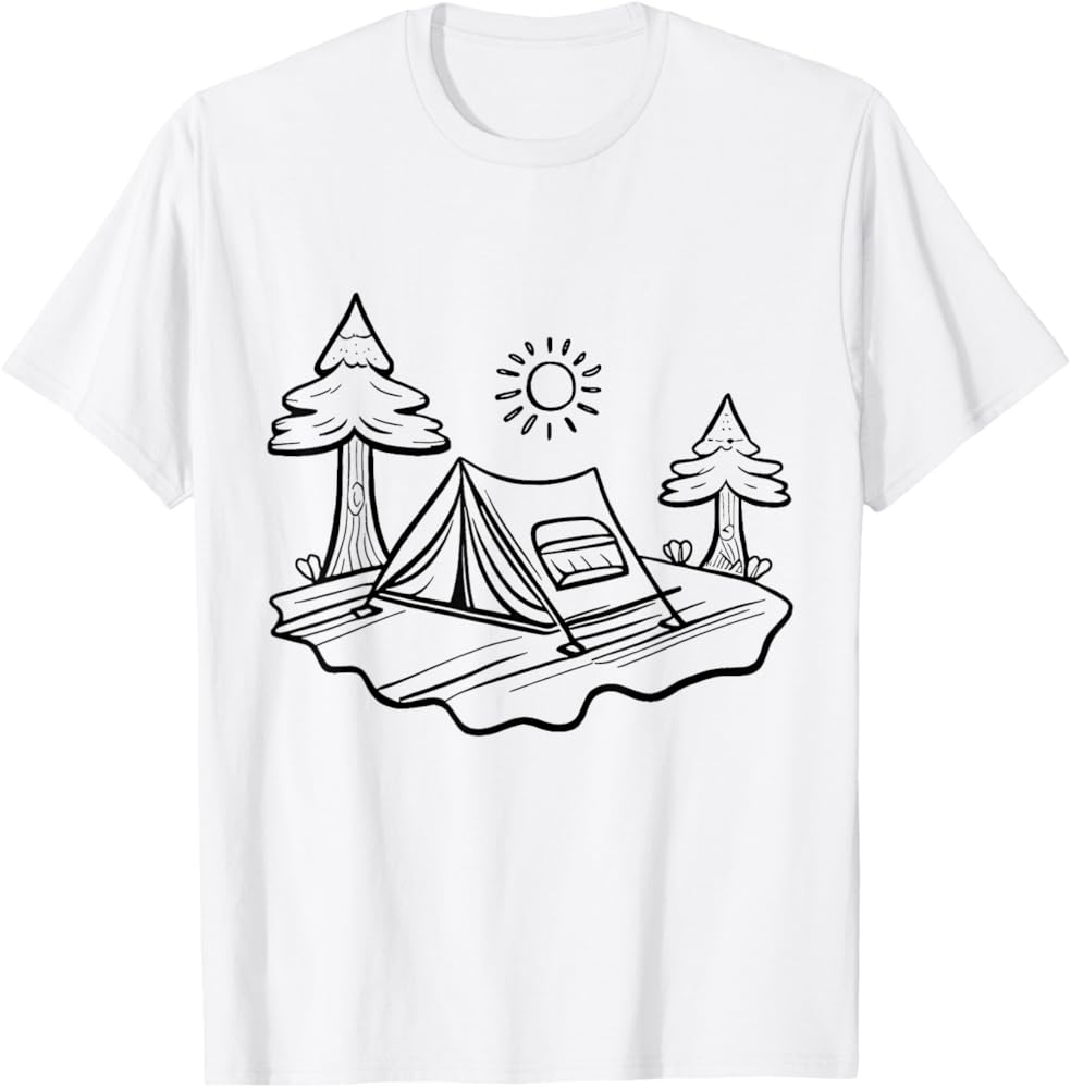 Amazon Tent Camp Camping Coloring And Painting Yourself Coloring T Shirt Clothing Shoes Jewelry Amazon Tent Camp Camping Coloring And Painting Yourself Coloring T Shirt Clothing Shoes Jewelry