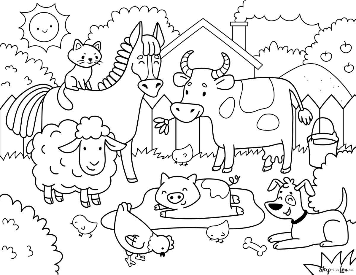 Animal Coloring Pages Free PDF Printables Animal Coloring Pages Free PDF Printables
