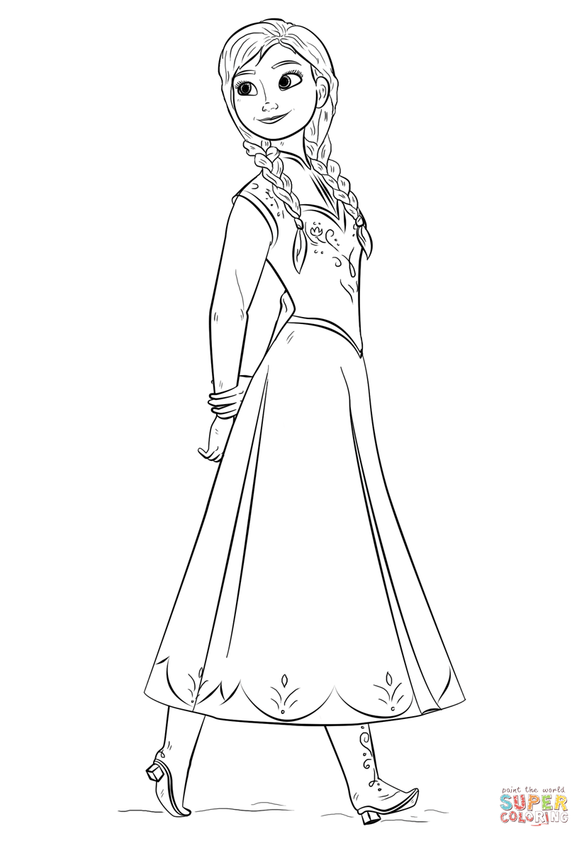 Anna From The Frozen Movie Coloring Page Free Printable Anna From The Frozen Movie Coloring Page Free Printable